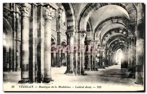 Cartes postales Vezelay Basilique de la Madeleine Lateral droit