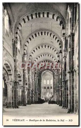 Ansichtskarte AK Vezelay Basilique de la Madeleine la Nef