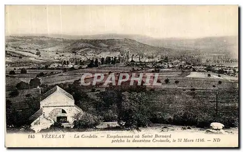 Ansichtskarte AK Vezelay La Cordelle Emplacement ou Saint Bernard Precha la Deuxieme Croisade le 31 mars 1146
