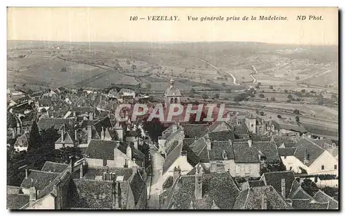 Cartes postales Vezelay Vue Generale Prise de la Madeleine