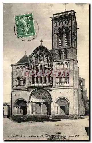 Ansichtskarte AK Vezelay Facade de L eglise de la Madeleine