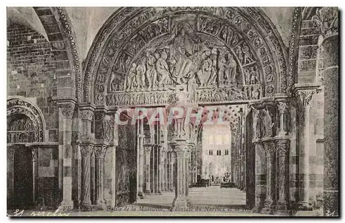 Cartes postales Vezelay Eglise De La Madeleine Le portail de Narthex et de la Nef