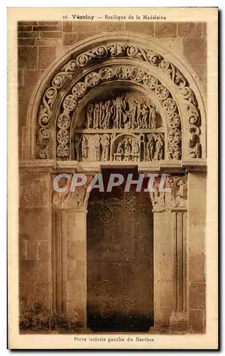 Cartes postales Vezelay Basilique De La Madeleine Portail du Narthex Tympan