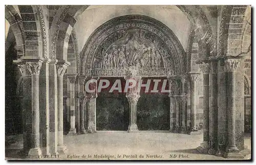 Ansichtskarte AK Vezelay Eglise de la Madeleine Le portail du Narthex