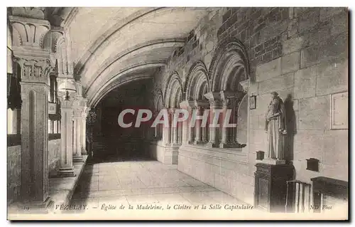 Ansichtskarte AK Vezelay Eglise de la Madeleine Le Cloitre et salle Capitulaire