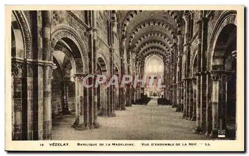 Ansichtskarte AK Vezelay Basilique de la Madeleine Vue D ensemble de la Nef