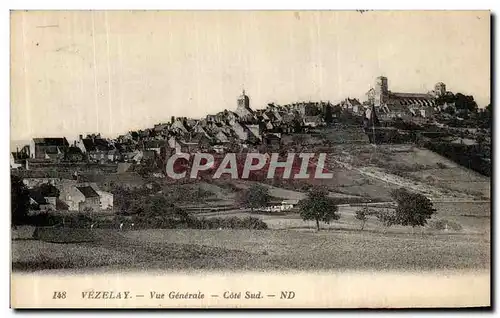 Ansichtskarte AK Vezelay Vue Generale Cote Sud