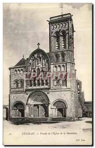 Cartes postales Vezelay Facade Vezelay Eglise de la Madeleine