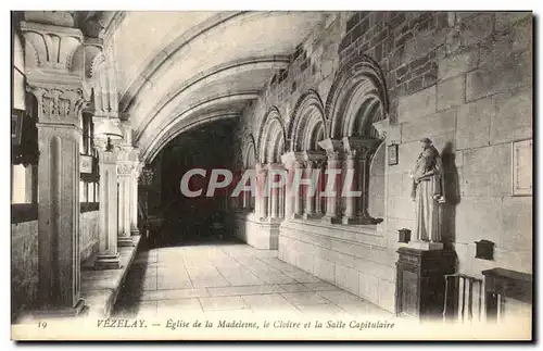 Ansichtskarte AK Vezelay Eglise de la madeleine Le cloitre et la salle Capitulaire