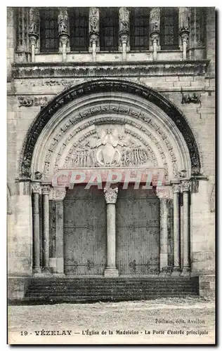 Ansichtskarte AK Vezelay Eglise de la Madeleine La Porte d Entree Prinicipale