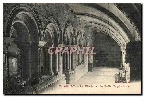 Ansichtskarte AK Vezelay Le Cloitre et la Salle Capitulaire