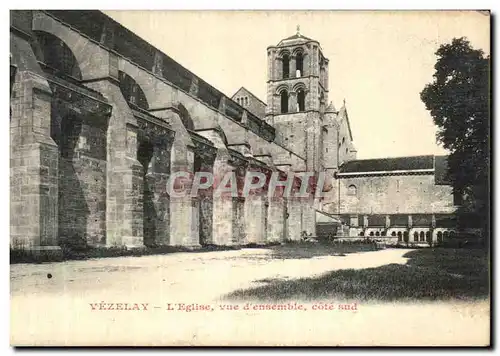 Cartes postales Vezelay Eglise Vue d ensemble Cote Sud