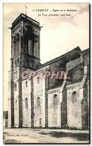 Cartes postales Vezelay Eglise de la Madeleine La Tour Prinicipal