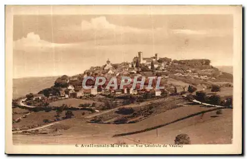 Ansichtskarte AK Vezelay Avallonals Morvan Vue general de