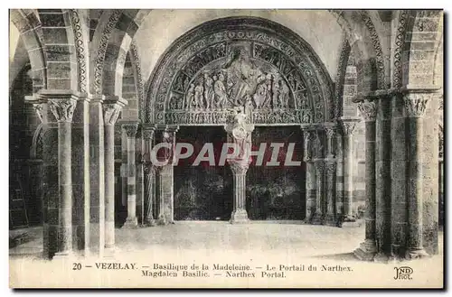 Ansichtskarte AK Vezelay Basilique de la Madeleine Le Portail du Narthex