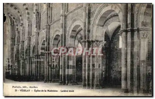 Cartes postales Vezelay Eglise de la Madeleine Lateral droit