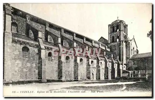 Cartes postales Vezelay Eglise de la Madeleine Ensemble Sud