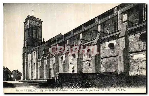 Cartes postales Vezelay Eglise de la Madeleine Vue d ensemble