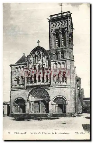 Ansichtskarte AK Vezelay Facade de L Eglise de la Madeleine