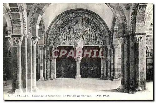 Ansichtskarte AK Vezelay Eglise de la Madeleine Le Portail du Narthex