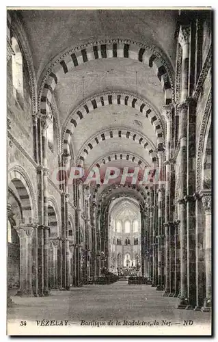 Ansichtskarte AK Vezelay Basilique de la Madeleine la Nef