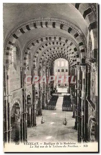 Ansichtskarte AK Vezelay Basilique de la Madeleine la Nef Vue de la Tribune du Narthex