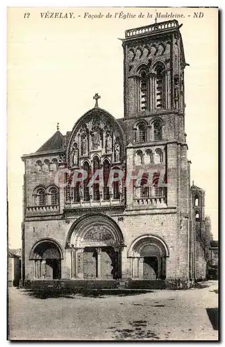 Ansichtskarte AK Vezelay Facade de l Eglise de la Madeleine