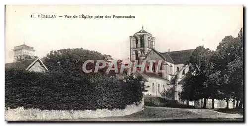 Ansichtskarte AK Vezelay Vue de l Eglise Prise de Promende