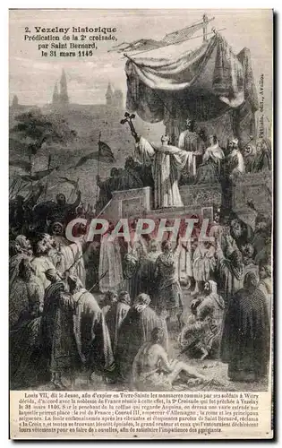 Cartes postales Vezelay Predication de la Croisade Par Saint Bernard le Mars