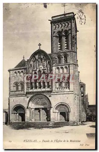 Cartes postales Vezelay Facade de L Eglise de la Madeleince