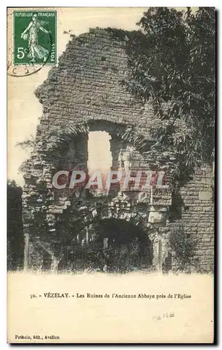 Ansichtskarte AK Vezelay Les Ruines de l Ancienne Abbaye Pres de l Eglise