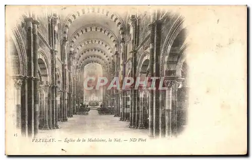 Cartes postales Vezelay Eglise de la Madeleine La Nef