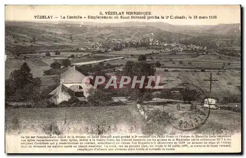 Ansichtskarte AK Vezelay La Cordelle Emplacement ou Saint Bernard Precha La Crolsade