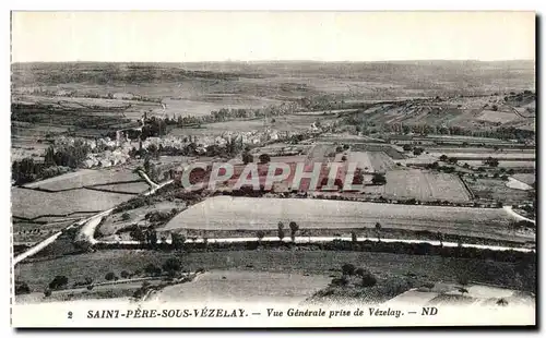 Cartes postales Saint Pere Sous Vezelay Vue Generale Prise de Vezelay