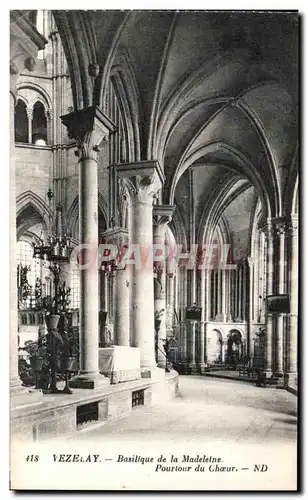 Cartes postales Vezelay Basilique de la Madeleine Pourtour du Choeur