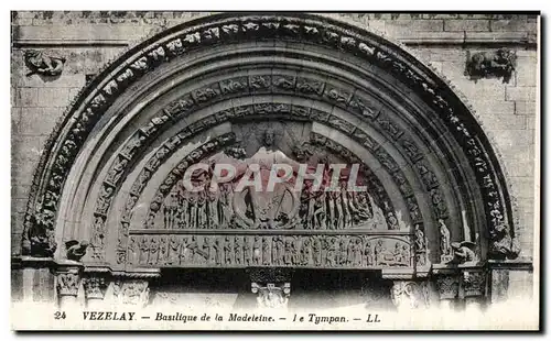 Cartes postales Vezelay Basilique de la Madeleine Le Tympan