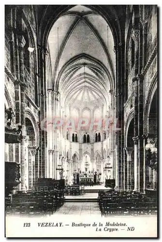 Cartes postales Vezelay Basilique de la Madeleine La Crype