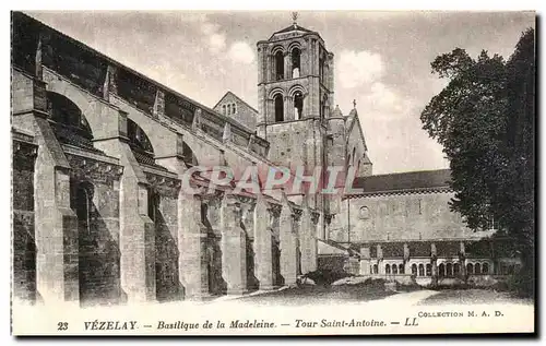 Cartes postales Vezelay Basilique de la Madeleine Tour Saint Antoine