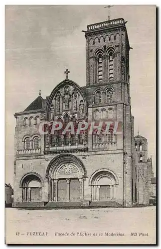 Cartes postales Vezelay Facade de l Eglise de la Madeleine