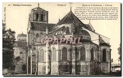 Cartes postales Vezelay Facade de l Eglise de la Madeleine L Abside