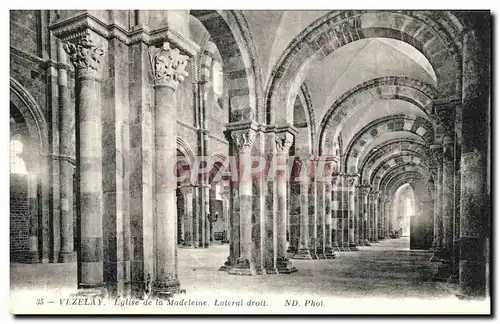 Cartes postales Vezelay Eglise de la Madeleine Lateral droit