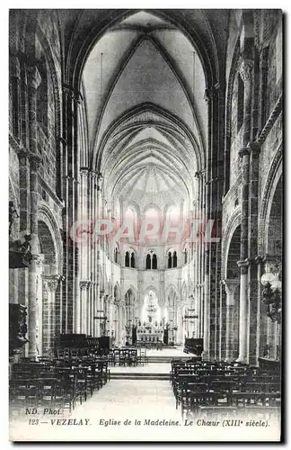 Cartes postales Vezelay Eglise de la Madeleine Le Choeur