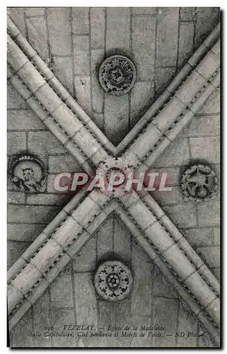 Ansichtskarte AK Vezelay Eglise de la Madeleine Salle Capitaire Clef pendante et Motifs de Voute