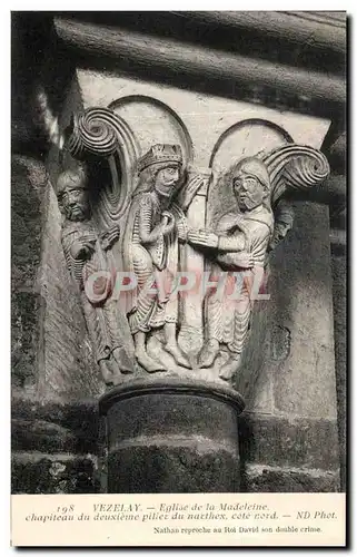 Ansichtskarte AK Vezelay Eglise de la Madeleine Chapiteau du deuxieme pilier Nathan