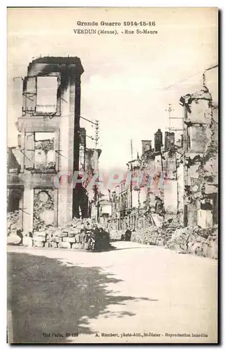 Cartes postales Verdun Rue St Maure Militaria