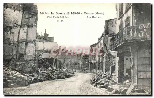 Cartes postales Verdun Les ruines Militaria