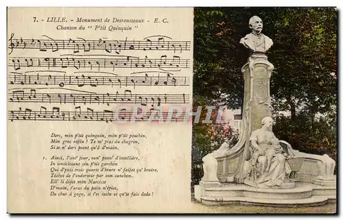 Cartes postales Lille Monument de Desousseaux chanson du Ptit Quinquin