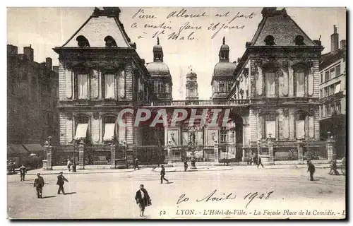 Ansichtskarte AK Lyon L Hotel de Ville la facade place de la Comedie