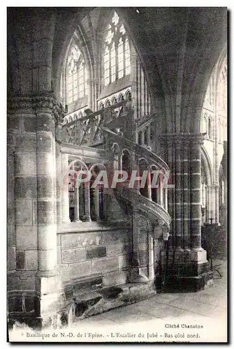 Ansichtskarte AK Basilique de ND de l Epine l escalier du jube Bas cote nord