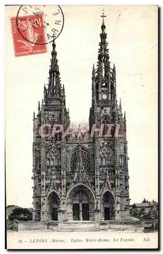 Cartes postales Lepine Eglise Notre Dame La facade